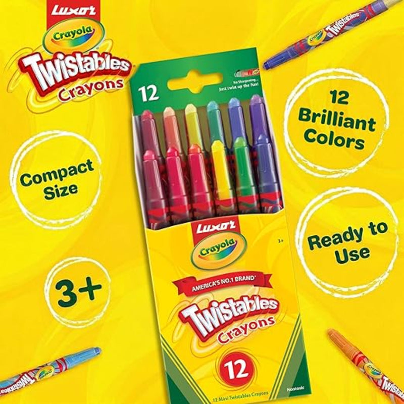 Luxor Crayola Twistable Mini Crayons 12 Shades