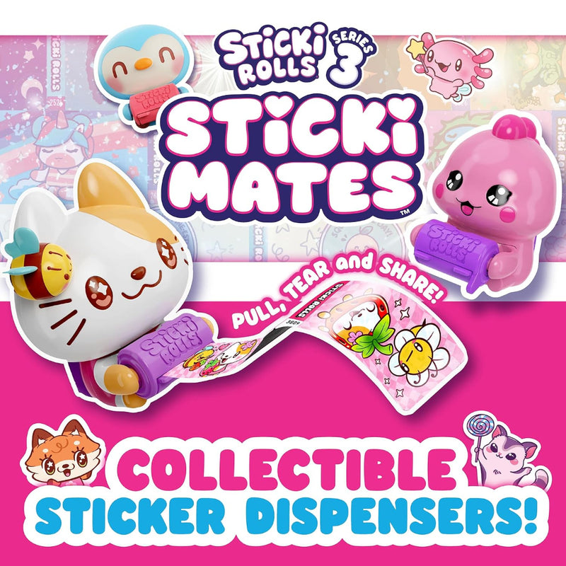 Sticki Rolls Series 3 Sticki Mates Collectible Sticker Dispensers
