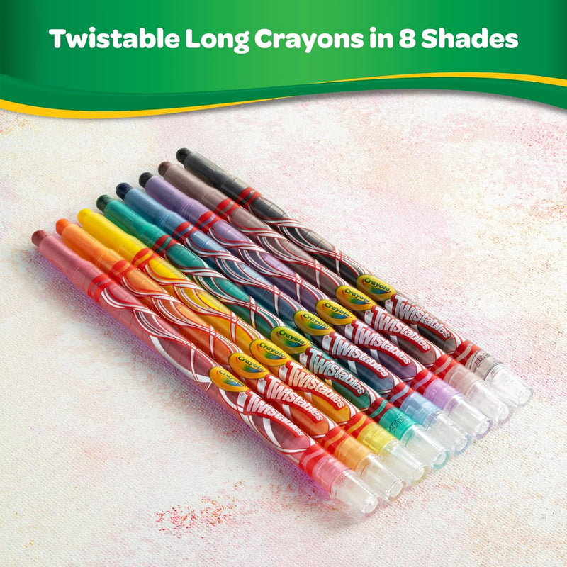 Luxor Crayola Twistable Long Crayons 8 Shades