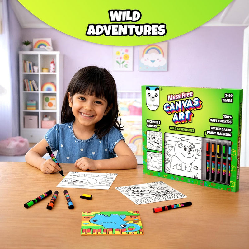 Play Panda Mess Free Canvas Art