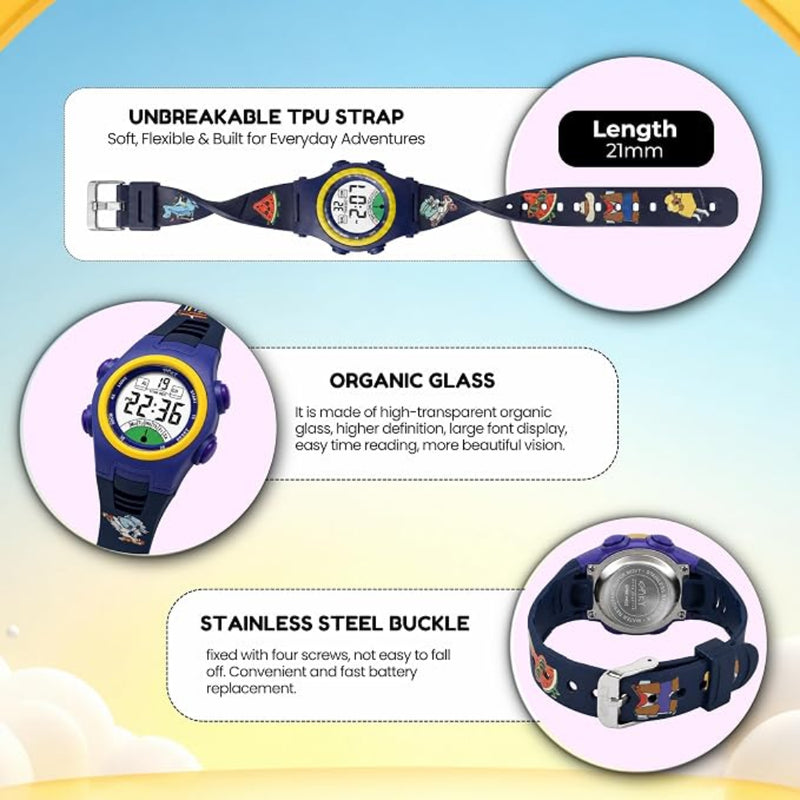 Spiky SPKEVA52 Round Digital Sports Watch
