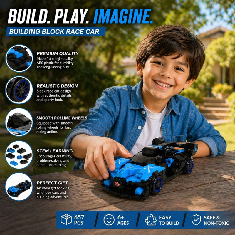 Apex Gripz Grid Car Building Blocks Set-Phantom (310pcs)