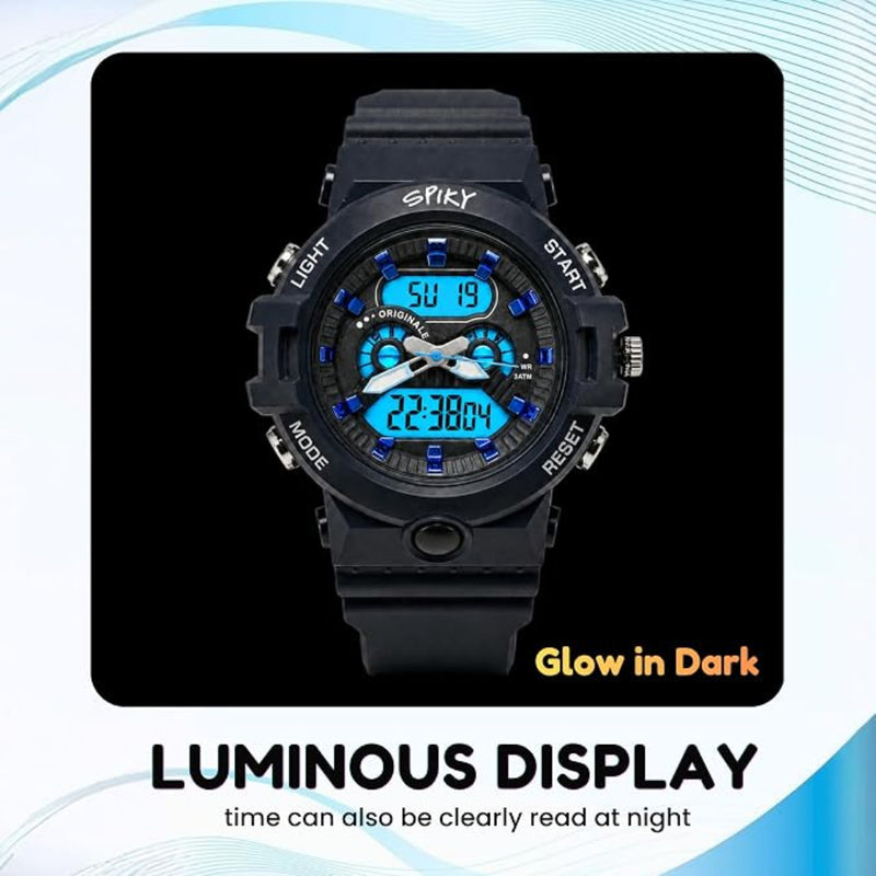 Spiky SPKEVA71 Round Analog Digital Sports Watch