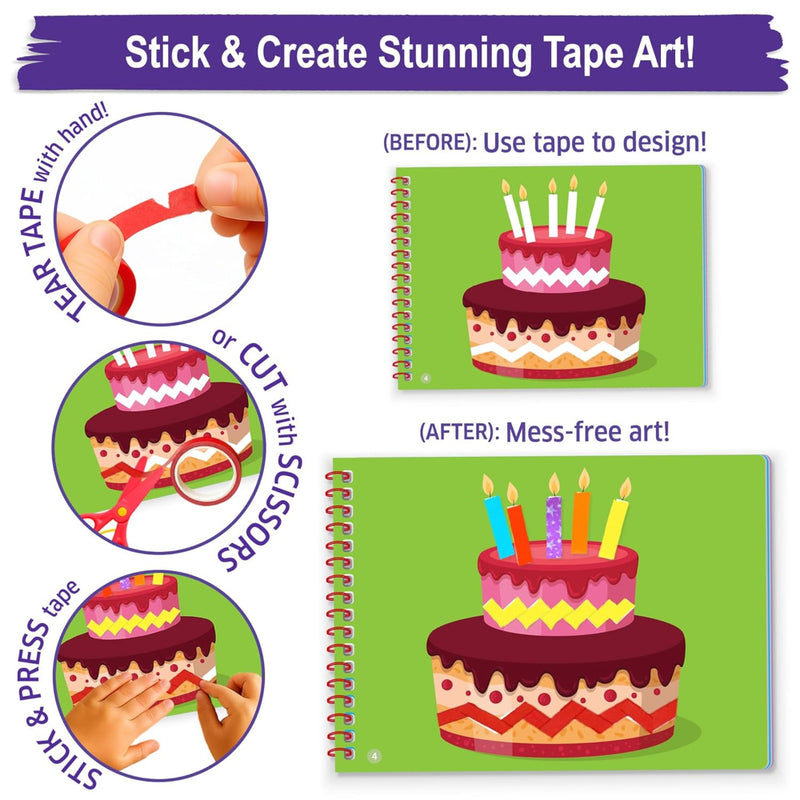 Chalk And Chuckles Tape Trails- Craft Activity Book