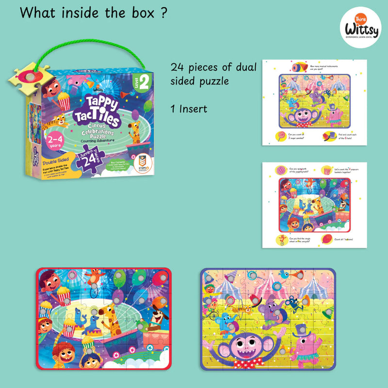 Think Wittsy Tappy TacTiles Circus Celebrations Puzzles