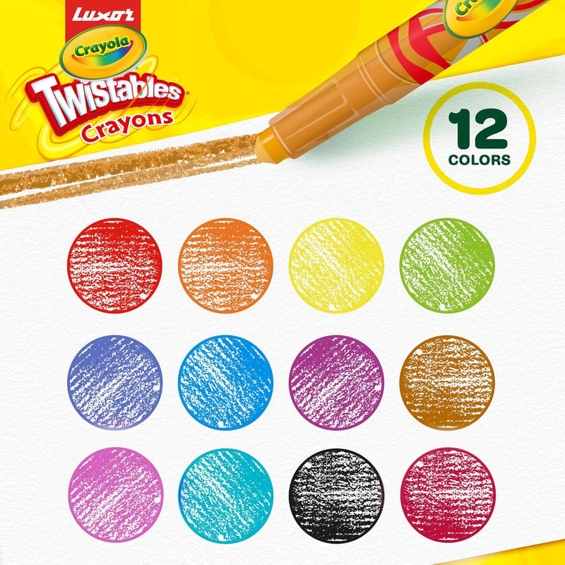 Luxor Crayola Twistable Mini Crayons 12 Shades