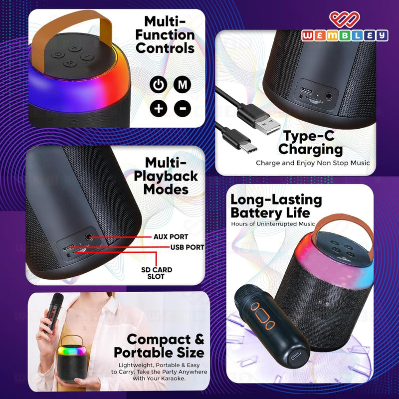 Wembley Bluetooth Karaoke Speaker Set