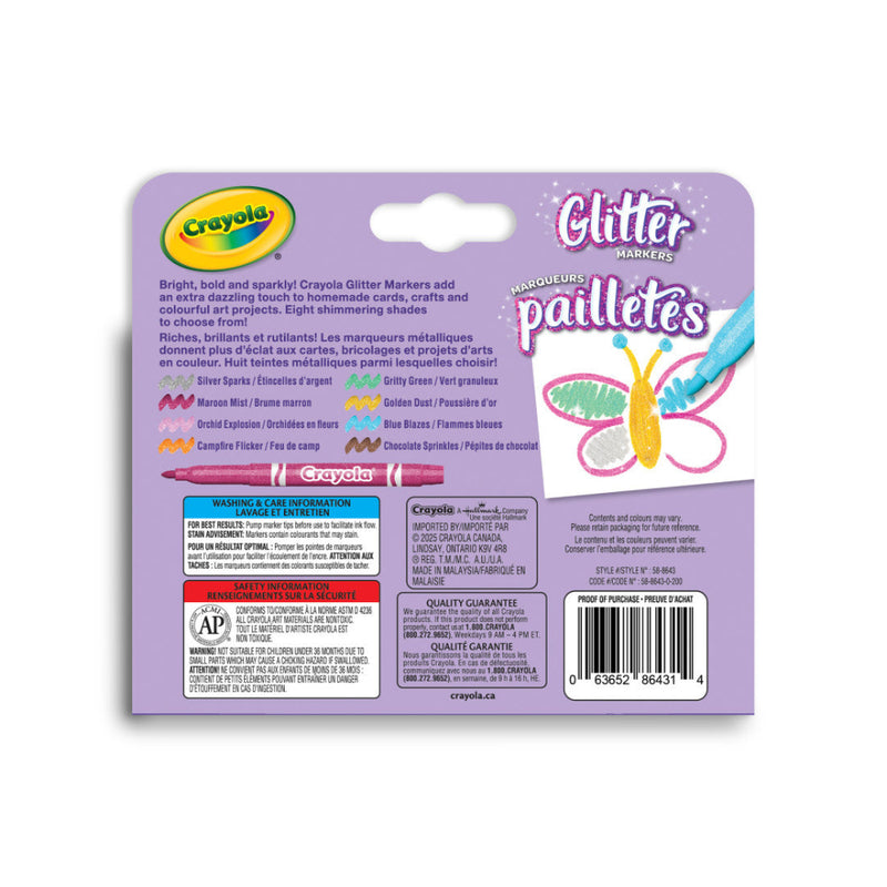 Crayola Glitter Markers 8 Count