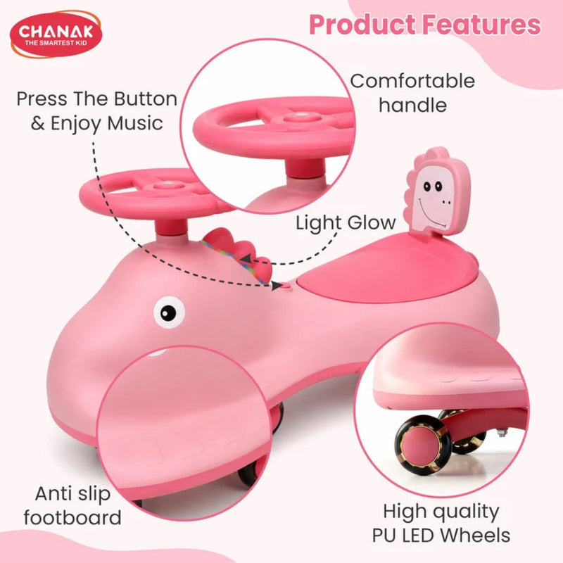 Chanak Dino Swing Ride-On Car