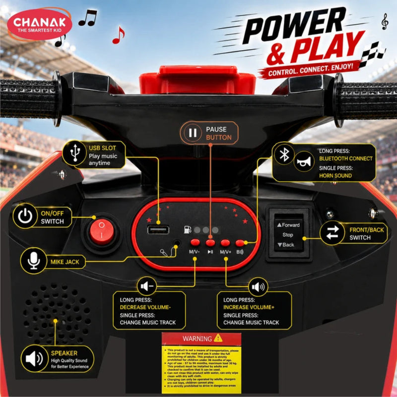 Chanak Kids Electric Scooty  6V Rechargeable Scooter
