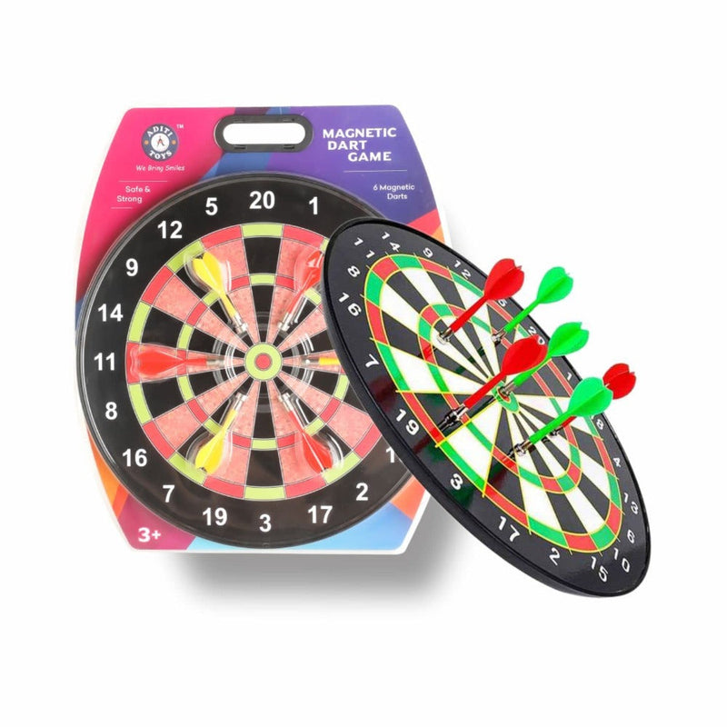Aditi Toys Magnetic Dartboard with 6 Darts - Multi Color
