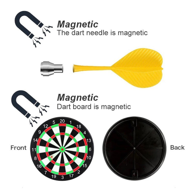 Aditi Toys Magnetic Dartboard with 6 Darts - Multi Color