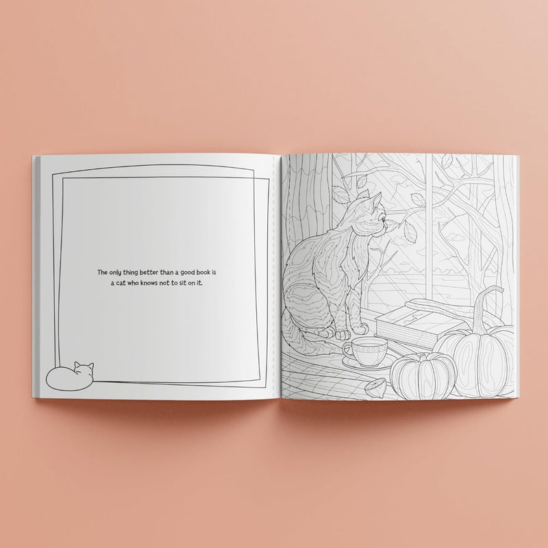 All I Need Is Books & Cats Creative Colouring