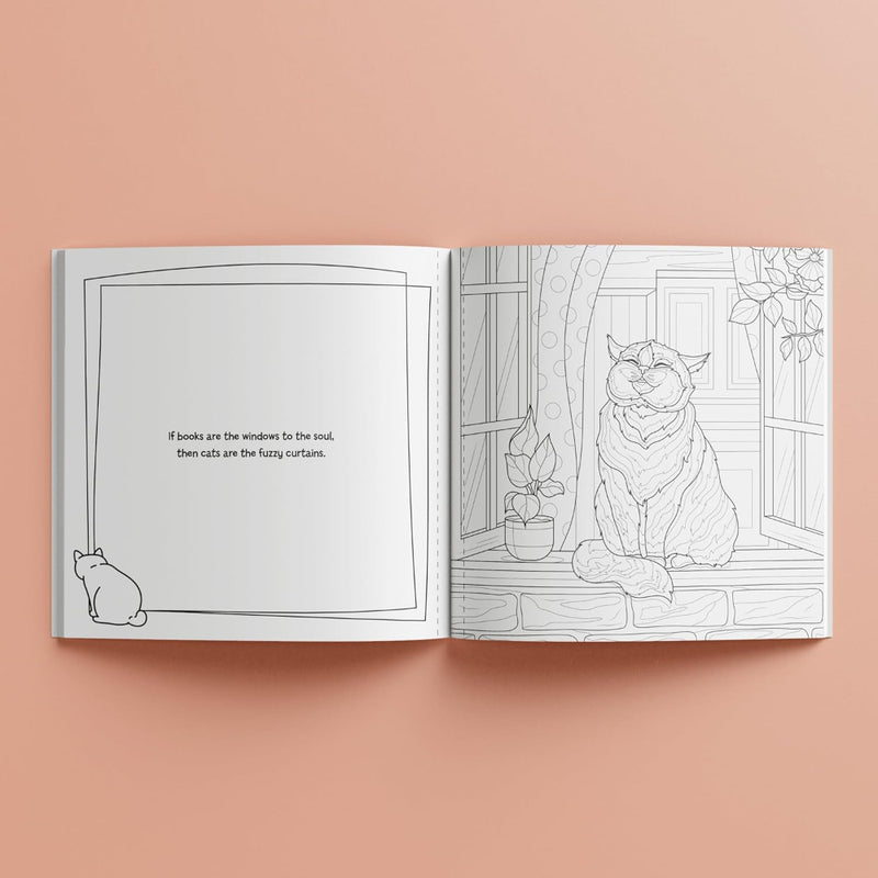 All I Need Is Books & Cats Creative Colouring