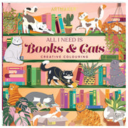 All I Need Is Books & Cats Creative Colouring