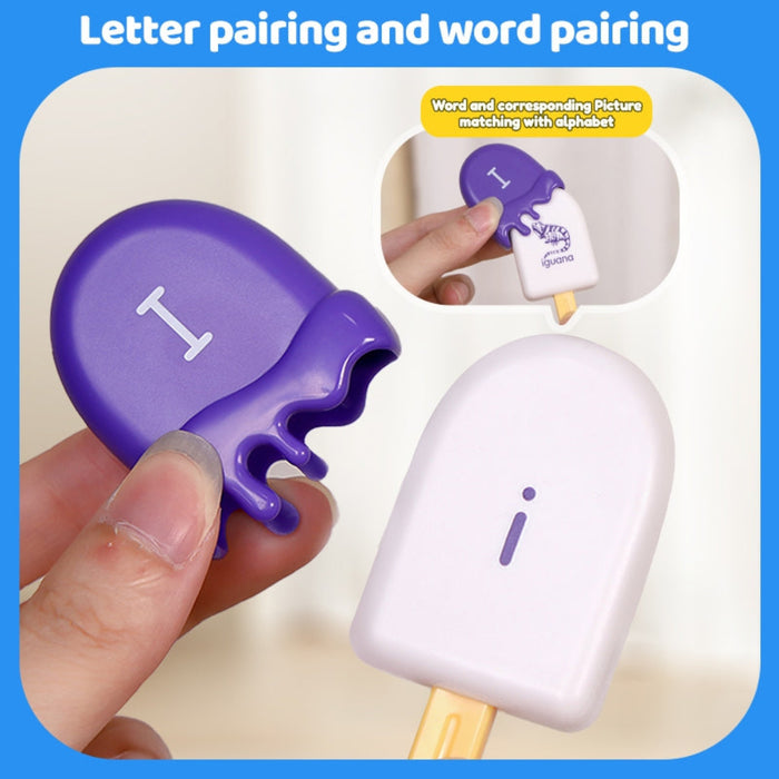 Alpha Scoops Ice Cream Montessori Alphabet Matching Game (52 pcs)-Learning & Education-Open Ended-Toycra