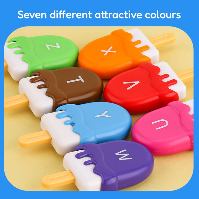 Alpha Scoops Ice Cream Montessori Alphabet Matching Game (52 pcs)-Learning & Education-Open Ended-Toycra