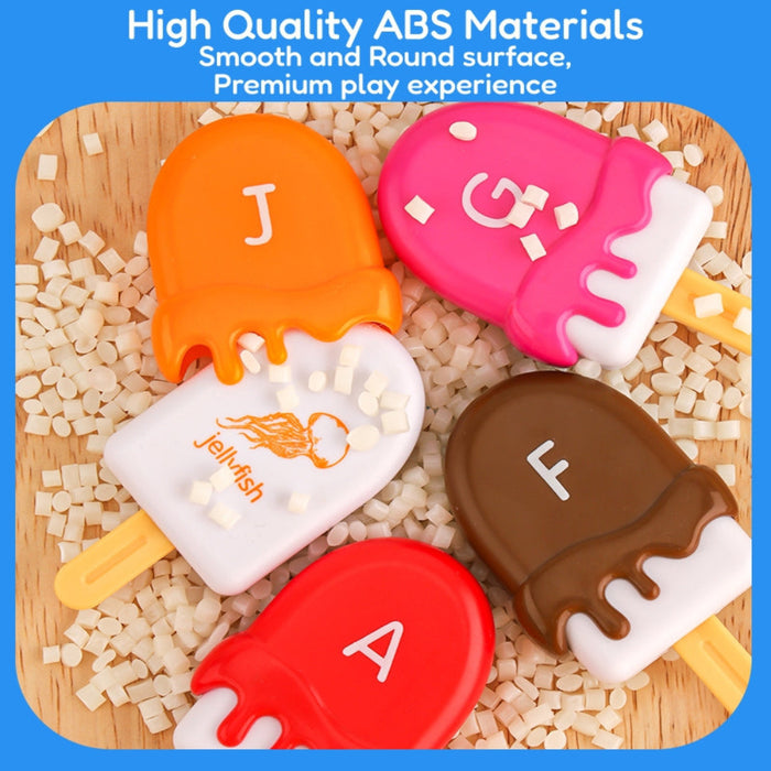 Alpha Scoops Ice Cream Montessori Alphabet Matching Game (52 pcs)-Learning & Education-Open Ended-Toycra