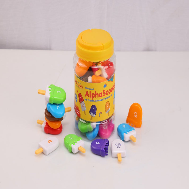 Alpha Scoops Ice Cream Montessori Alphabet Matching Game (52 pcs)