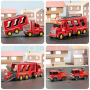 Alphabet Baby 5-in-1 Rescue Vehicles Fire Truck -Red