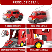 Alphabet Baby 5-in-1 Rescue Vehicles Fire Truck -Red