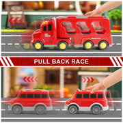 Alphabet Baby 5-in-1 Rescue Vehicles Fire Truck -Red