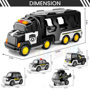 Alphabet Baby 5-in-1 Rescue Vehicles Police Truck -Black