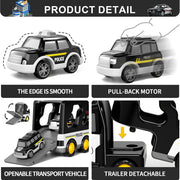 Alphabet Baby 5-in-1 Rescue Vehicles Police Truck -Black