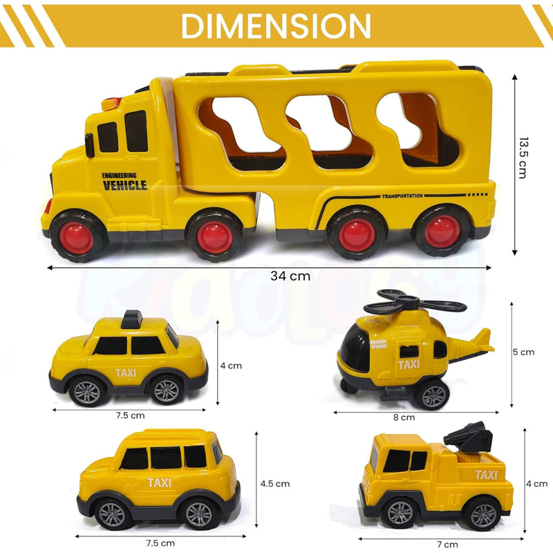 Alphabet Baby 5-in-1 Transporter Truck-Emergency vehicle Yellow