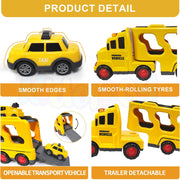 Alphabet Baby 5-in-1 Transporter Truck-Emergency vehicle Yellow
