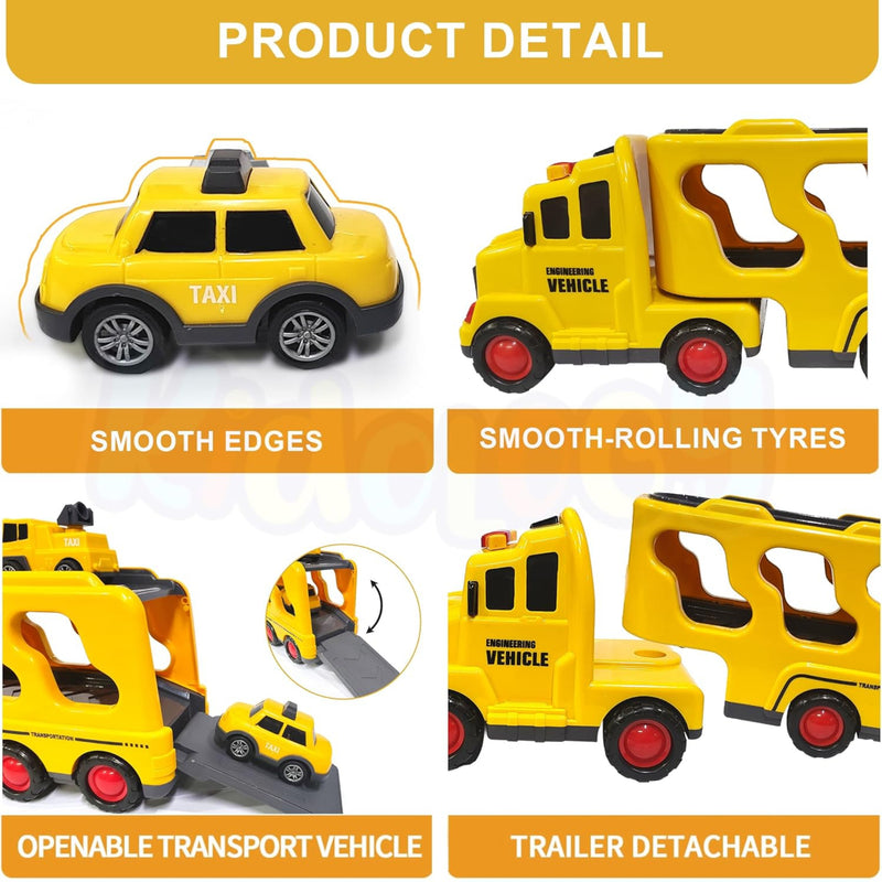 Alphabet Baby 5-in-1 Transporter Truck-Emergency vehicle Yellow