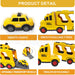 Alphabet Baby 5-in-1 Transporter Truck-Emergency vehicle Yellow-Vehicles-Alphabet Baby-Toycra