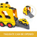 Alphabet Baby 5-in-1 Transporter Truck-Emergency vehicle Yellow-Vehicles-Alphabet Baby-Toycra