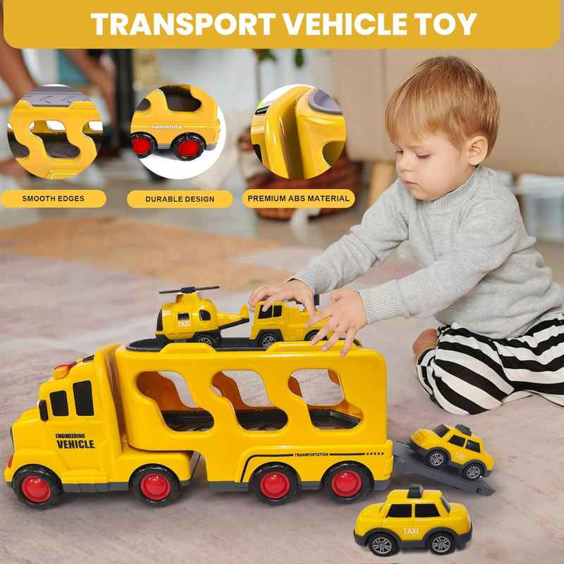 Alphabet Baby 5-in-1 Transporter Truck-Emergency vehicle Yellow