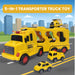 Alphabet Baby 5-in-1 Transporter Truck-Emergency vehicle Yellow-Vehicles-Alphabet Baby-Toycra