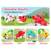 Alphabet Baby Cool Run Friction-Powered Dinosaur Set of 4