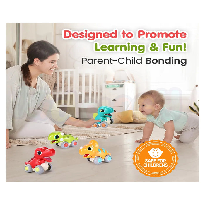 Alphabet Baby Cool Run Friction-Powered Dinosaur Set of 4-Action & Toy Figures-Alphabet Baby-Toycra