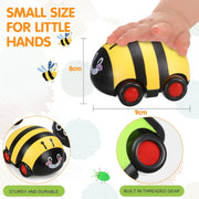 Alphabet Baby Press and Go Beetle Toy Car - Pack of 4