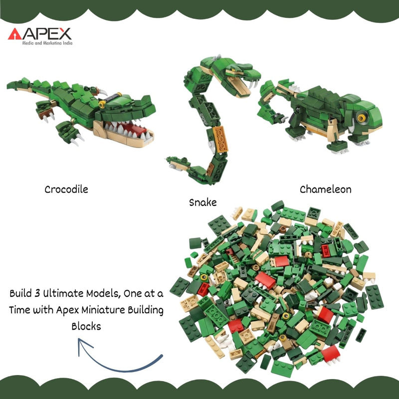 Apex 3-in-1 Wild Animal Building Blocks Kit