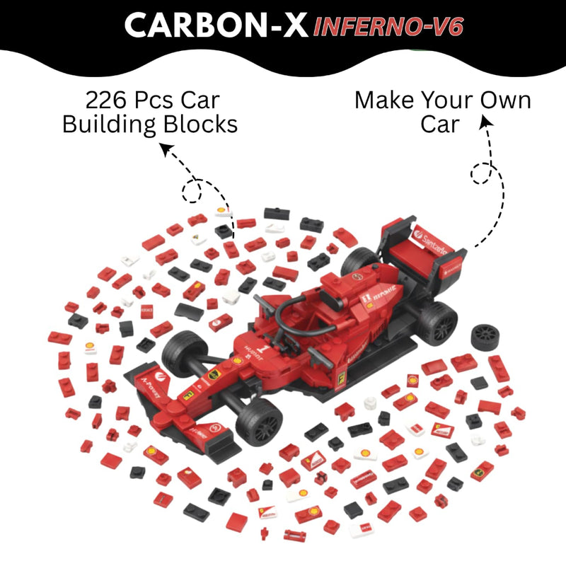 Apex Carbon-X F1 Car Building Blocks Set (226 pcs)