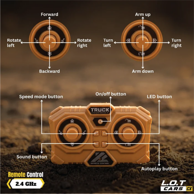 L.O.T Cars Rift - 1:64 Scale Tabletop RC Excavator