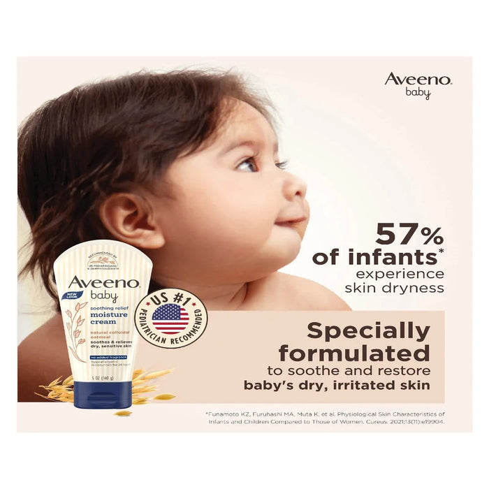 Aveeno Baby Soothing Relief Moisture Cream - 140 g-Skin Care-Aveeno-Toycra