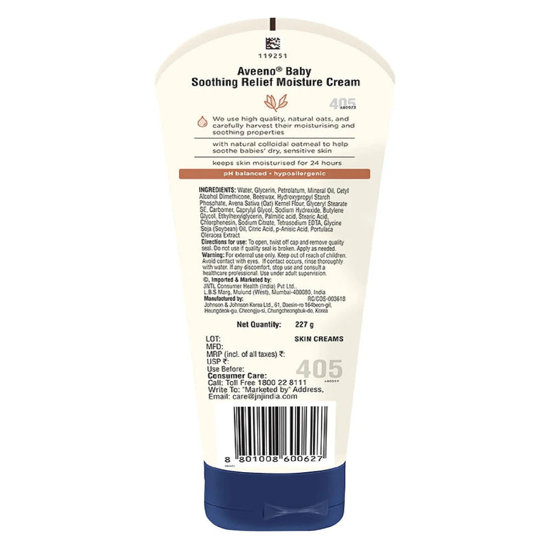 Aveeno Baby Soothing Relief Moisture Cream 227g-Skin Care-Aveeno-Toycra