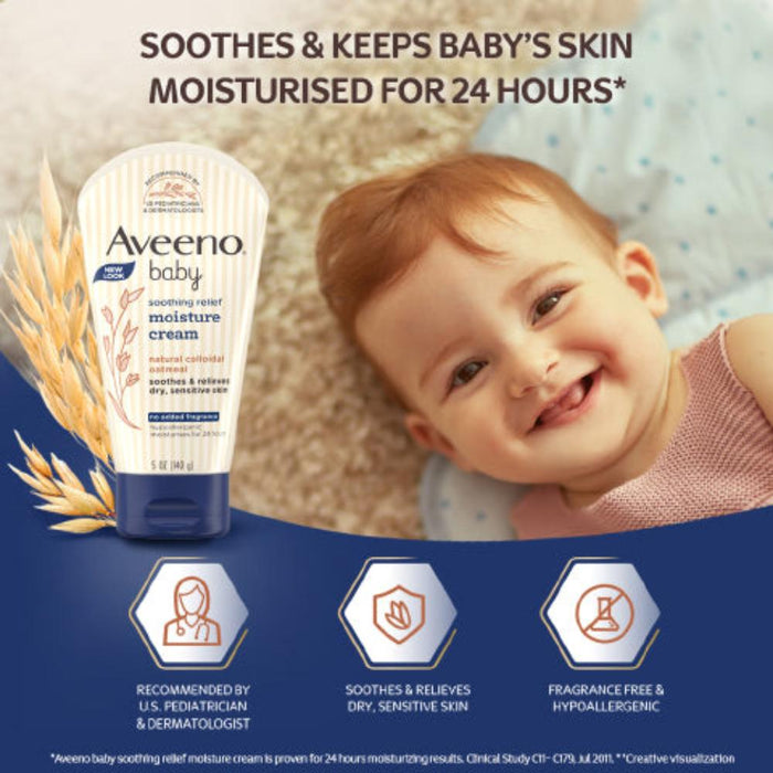 Aveeno Baby Soothing Relief Moisture Cream 227g-Skin Care-Aveeno-Toycra