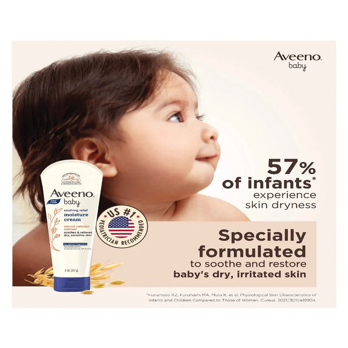 Aveeno Baby Soothing Relief Moisture Cream 227g-Skin Care-Aveeno-Toycra