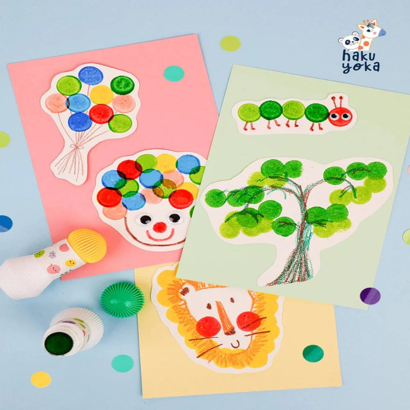 Avenir Haku Yoka Dot Markers-5 Colours-Arts & Crafts-Avenir-Toycra