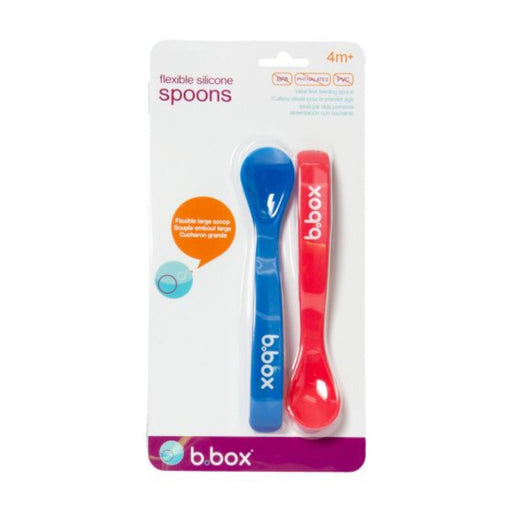 B.box Flexible Silicone Spoons Set-Mealtime Essentials-B.box-Toycra