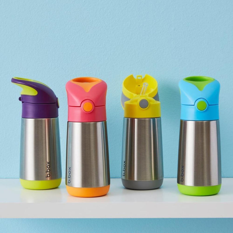 B.box Insulated Straw Sipper Drink Water Bottle 350ml