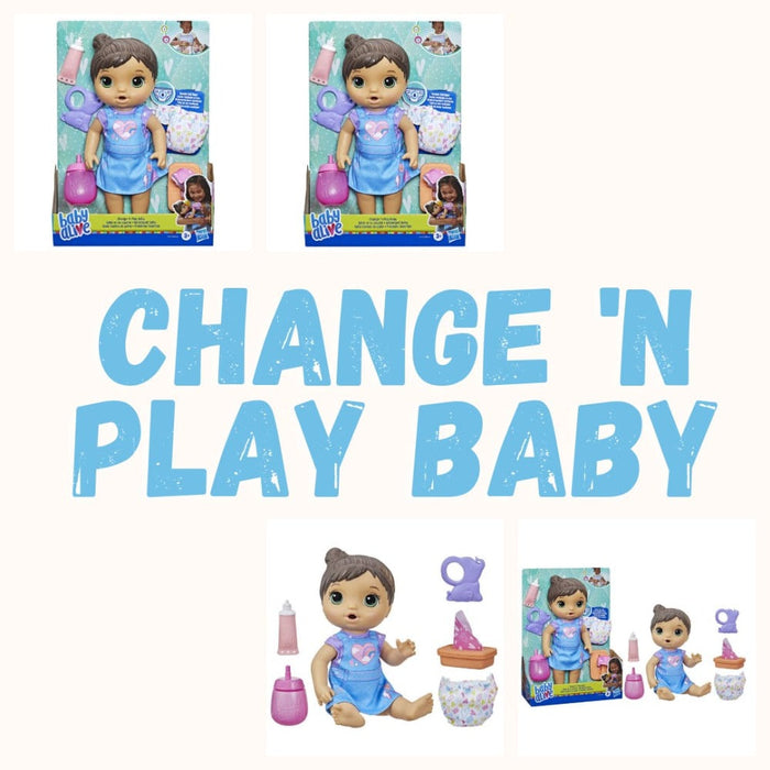 Baby Alive Change N Play Baby Doll Brown Hair-Dolls-Baby Alive-Toycra