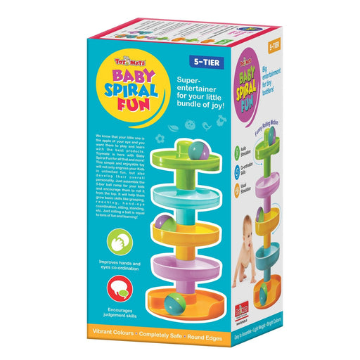 Baby Spiral Fun – 5-Tier Ball Drop Toy-simple-Toymate-Toycra
